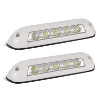 LED Awning Light - White casing - 12 volts - 5 Watt -  Emmitt Color: White 6500K- WK-AL1-WH- AZLED
